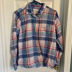 Sonoma Everyday shirt, plaid button down medium
